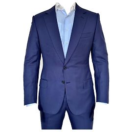 Autre Marque Huntsman Bespoke Tailored Suit, handcrafted on the legendary Savile Row. Navy blue