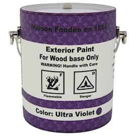 Louis Vuitton-LOUIS VUITTON Sac à bandoulière LV Painted Can en cuir PVC Violet M81590 auth 51895A-Violet