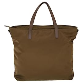 Prada-PRADA Tote Bag Nylon 2way Brown Auth yb331-Brown