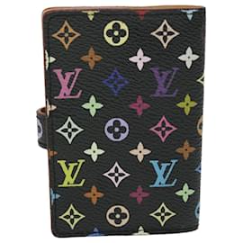 Louis Vuitton-LOUIS VUITTON Couverture Carne De Val Agenda Note Multicolore Noir M92652 auth 52028-Noir