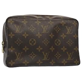 Louis Vuitton-Louis Vuitton Monogram Trousse Toilette 23 Clutch Bag M47524 LV Auth ar10085-Monogram