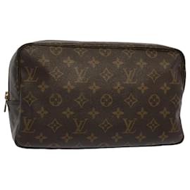 Louis Vuitton-Louis Vuitton Monogram Trousse Toilette 28 Clutch Bag M47522 LV Auth am4952-Monogram