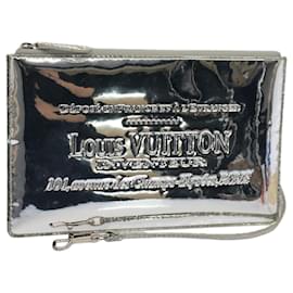 Louis Vuitton-LOUIS VUITTON Monogram Miroir Pochette Platt Pouch Silver M95277 LV Auth 52101-Silvery