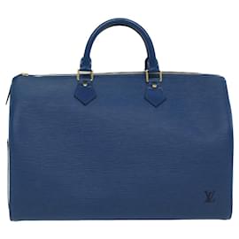 Louis Vuitton-Louis Vuitton Epi Speedy 35 Handtasche Toledo Blau M42995 LV Auth 51619-Andere