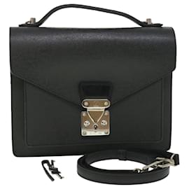 Louis Vuitton-LOUIS VUITTON Taiga Monceau 28 Hand Bag 2way Ardoise M32002 LV Auth 51944-Other