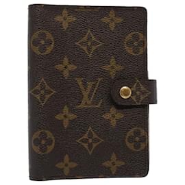 Louis Vuitton-LOUIS VUITTON Monogram Agenda PM Day Planner Cover R20005 LV Auth 52166-Monograma