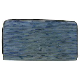 Louis Vuitton-LOUIS VUITTON Epi Denim Zippy Wallet Long Wallet Blue M61862 LV Auth 51251-Blue