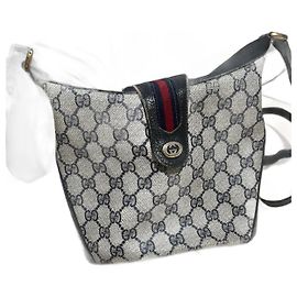 Gucci Handbag Grey Leather Grey