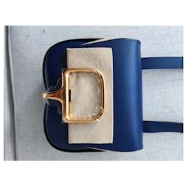 Hermès-Hermes Della Cavalleria in Blue Tadelakt calf leather with GHW-Blue