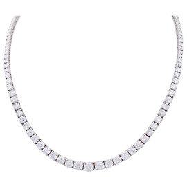 inconnue Collier rivière diamants en or blanc. Autre