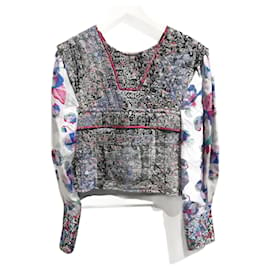 Isabel Marant-ISABEL MARANT Tops Camiseta.Seda M Internacional-Multicolor