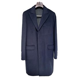 Berluti Navy Blue Cashmere Coat Navy blue