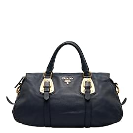 Prada-Leather Handbag-Blue