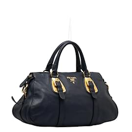 Prada-Leather Handbag-Blue