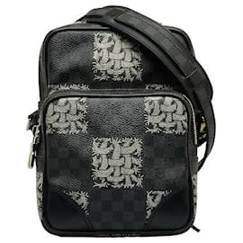 Louis Vuitton-Louis Vuitton Damier Graphite Christopher Nemeth Amazon Canvas Crossbody Bag N48239 in Good condition-Black