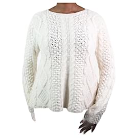 Marc by Marc Jacobs-Cream cashmere cable knit jumper - size L-Cream