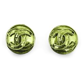 Chanel-Chanel Gold CC Clip On Earrings-Golden