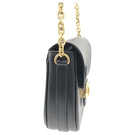 Céline-Celine Black Medium Chaine Maillon Triomphe Bag-Black