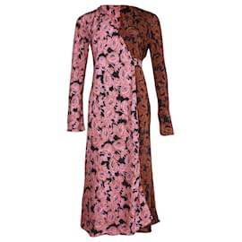 Diane Von Furstenberg-Diane von Furstenberg Robe portefeuille Tilly en crêpe de Chine en soie à imprimé floral-Autre