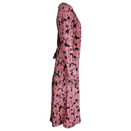 Diane Von Furstenberg-Diane von Furstenberg Tilly Crepe De Chine Wrap Dress in Floral Print Silk-Other