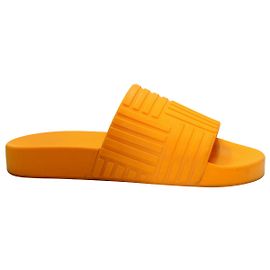 Bottega Veneta Slides in Orange Rubber Orange