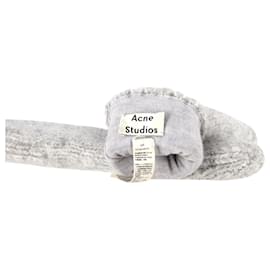 Acne-Acne Studios Adini Mittens in Grey Alpaca -Grey