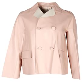 Marni-Marni Double-Breasted Jacket in Light Pink Leather-Other