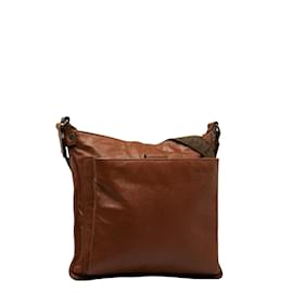 Salvatore Ferragamo-Salvatore Ferragamo Leather Crossbody Bag Leather Crossbody Bag EO-24 9034 in Good condition-Brown