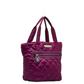 Michael Kors-Quilted Nylon Sadie Tote Bag AV-1305-Purple