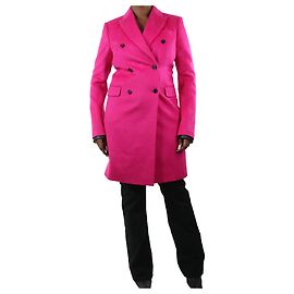 Joseph Magenta gefütterter Mantel aus Wollmischung – Größe FR 42 Pink