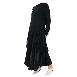Gabriela Hearst Jersey negro de cachemira con flecos - talla S Negro