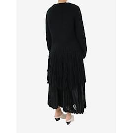 Gabriela Hearst-Suéter de cashmere preto com franjas - tamanho S-Preto