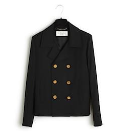 Saint Laurent-Slimane short blazer black fr38/40-Black