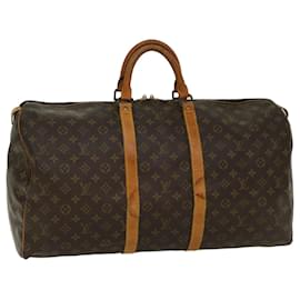 Louis Vuitton-Louis Vuitton-Monogramm Keepall 55 Boston Bag M.41424 LV Auth 52392-Monogramm