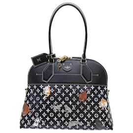 Louis Vuitton-LOUIS VUITTON Catgram Alma Souple Hand Bag 2way Black M44403 LV Auth 52542A-Black