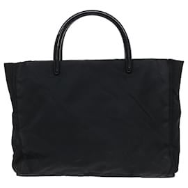 Prada-PRADA Hand Bag Nylon Black Auth bs7867-Black