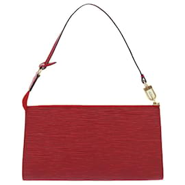 Louis Vuitton-Estuche para accesorios LOUIS VUITTON Epi Pochette Accessoires Rojo M52987 LV Auth ki3361-Roja