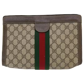 Gucci-GUCCI GG Canvas Web Sherry Line Bolso de mano Beige Rojo Verde 89 01 002 EP de autenticación1566-Roja,Beige,Verde