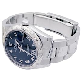Rolex-Reloj rolex, "Oyster Perpetual Datejust", acero, diamantes.-Otro
