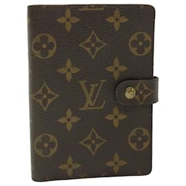 Louis Vuitton-LOUIS VUITTON Monogram Agenda PM Day Planner Cover R20005 Autenticação de LV 52610-Monograma