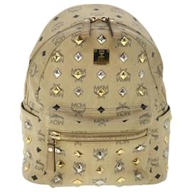 MCM-MCM Vicetos Logogram Backpack PVC Leather Beige Auth bs8030-Beige