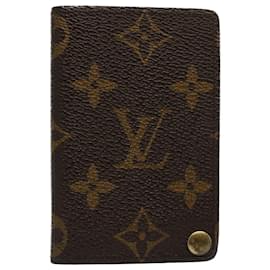 Louis Vuitton-LOUIS VUITTON Monogram Porte Cartes Credit Pression Card Case M60937 auth 52539-Monogram