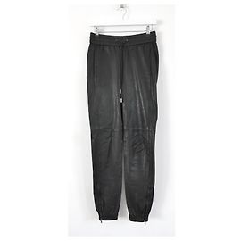 Saint Laurent-Trainingshose aus Leder Schwarz