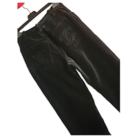Chanel-calça, leggings-Preto