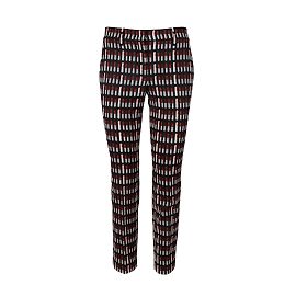 Prada Calça Estampada Batom Multicor