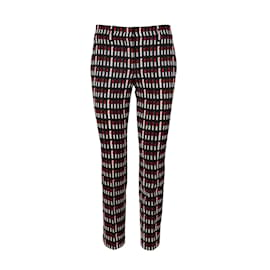 Prada-Pantalon imprimé rouge à lèvres Prada-Multicolore