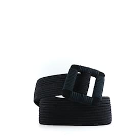 Saint Laurent-SAINT LAURENT Cinturones T.cm 85 paño-Negro