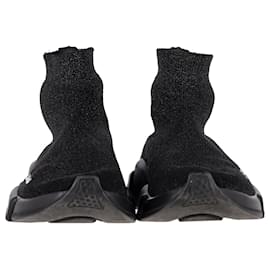Balenciaga-Balenciaga-Geschwindigkeit 2.0 Glitzer-Sneaker aus schwarzem Polyamid-Schwarz