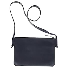 Hermès-Hermes Ultrapla PM Bag in Navy Blue Calfskin Leather-Blue,Navy blue