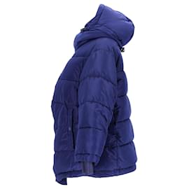 Balenciaga New Swing Puffer Jacket In Blue Polyester Blue
